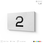 Табличка с номером 2 на дверь квартиры, для офиса, кабинета, аудитории, склада, белая 120х70 мм, Айдентика Технолоджи