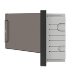 Щиток 12 мод встраиваемый для полых стен FRAME, черный, с тонированнойдверцей, с 2 шинами PEN на 6 и 8 отв.