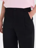 Купить Брюки FOS Объемные со складками Черные Брюки FOS Объемные со складками Черные