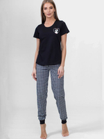 Домашний комплект с брюками и футболочкой (Размер: M) (Цвет: черный)