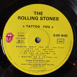 Винтажная виниловая пластинка LP The Rolling Stones Tattoo You (France 1981)