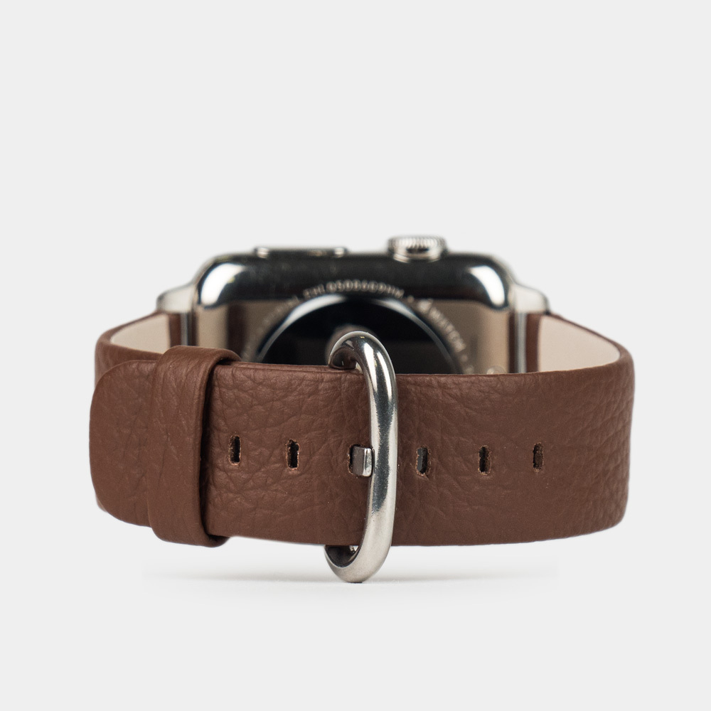 Ремешок для Apple Watch 44/45/46 mm из кожи теленка, цвета шоколад