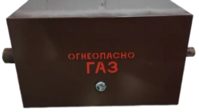 Шкафной газораспределительный пункт ГРПШ ОХТА-RF-10-1-ПЛ (коричневый)