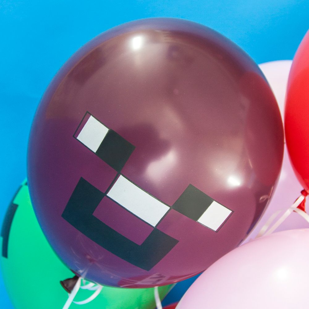 Шар (12"/30 см) Пиксели, Ассорти, пастель, 2 ст 25 шт.