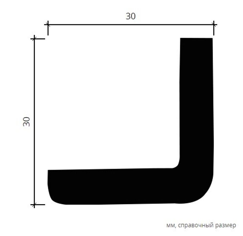 Карниз пенополиуретан, 2000x30x30 мм
