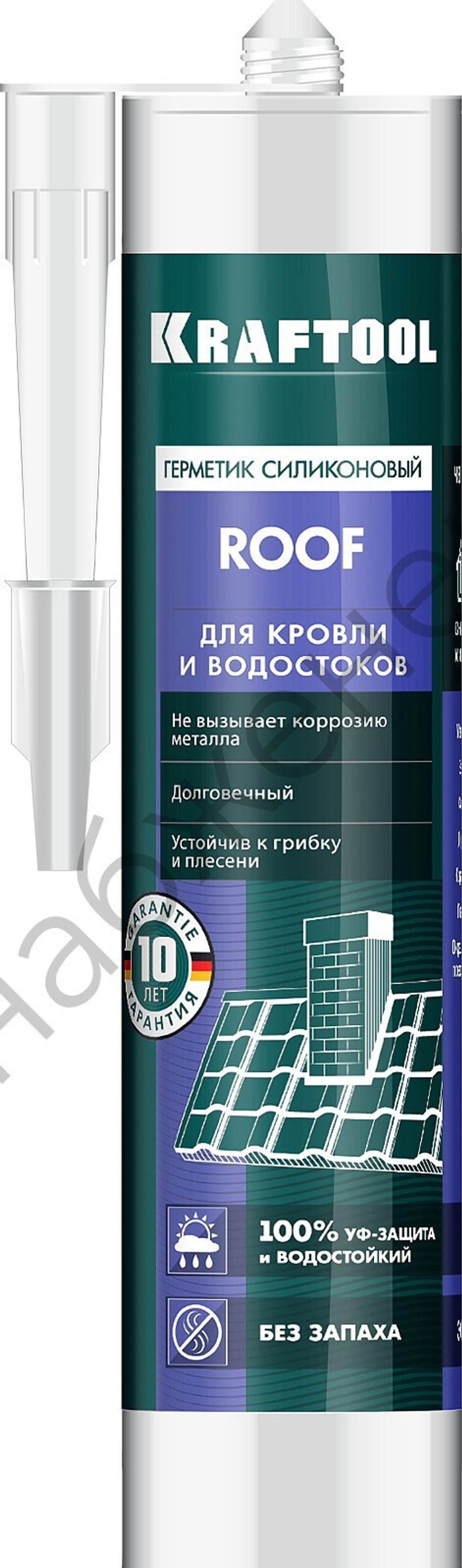 KRAFTOOL ROOF 300 мл черный, Кровельный силиконовый герметик (41258-4)