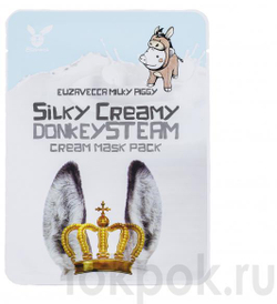 Тканевая маска для лица Elizavecca Milky Piggy Creamy Donkey Steam Cream, 25 мл
