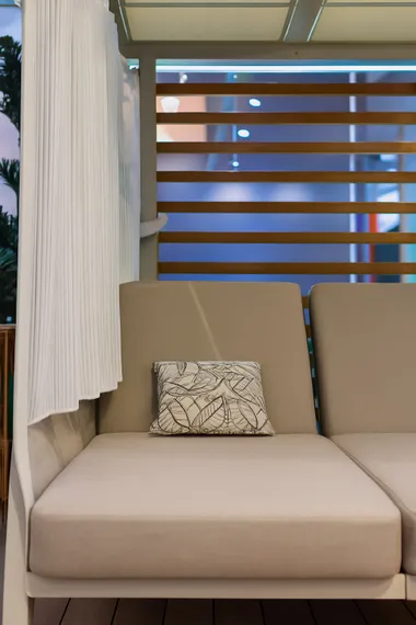 Шатер с лежаками Borromeo, бежевый, светло-серый