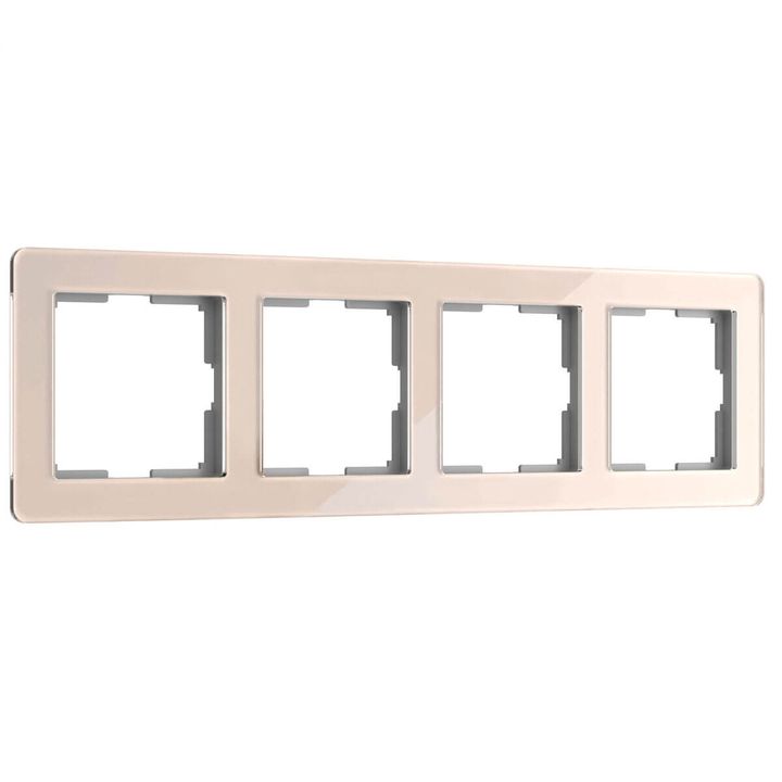 Рамка Werkel Acrylic на 4 поста айвори W0042743 4690389190551