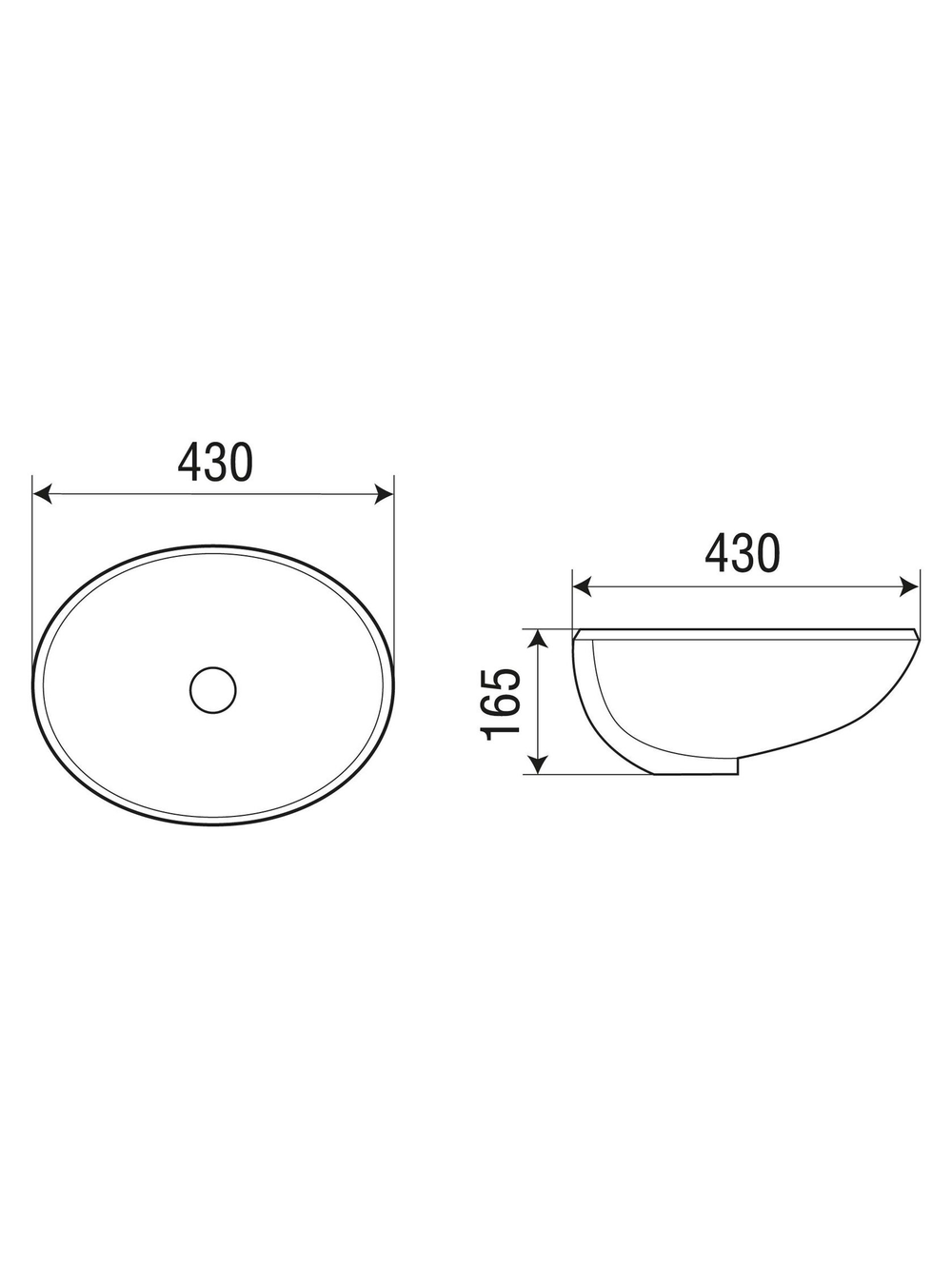 Раковина врезная WeltWasser WW  DEILBACH 6028 430х430х165