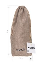 Мешочек XOXO, текстиль, коричневый, 39*23,5 см