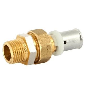 Муфта пресс Uni-Fitt 16x1/2" НР с разъемным соединением для металлопластиковых труб фитинг 715G6200