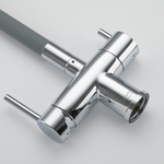 Смеситель для кухни 35к G4398-30 GAPPO гибкий излив, с вых. для пит. фильтра, п/шпильку СЕРЫЙ-хром