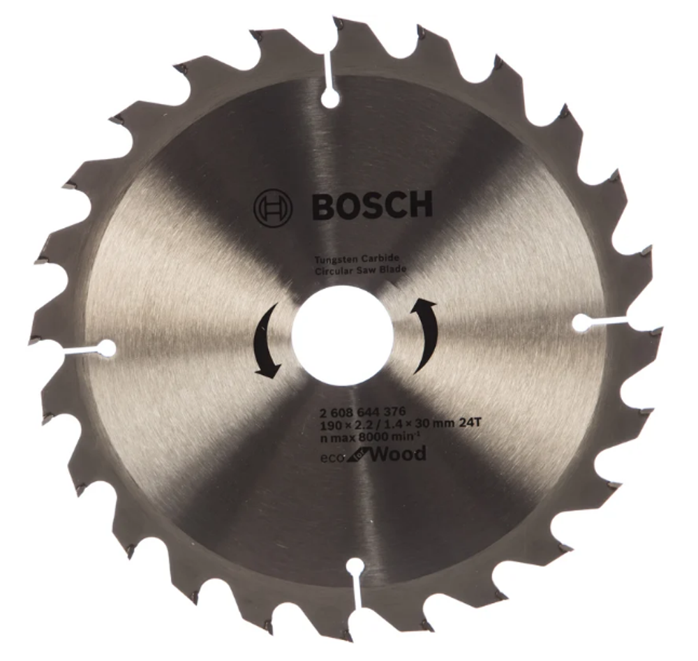 Диск пильный 190х30х24 ECO  WO BOSCH 2608644376