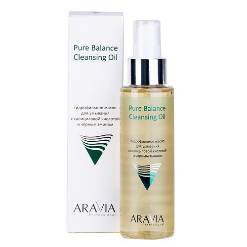Гидрофильное масло для умывания с салициловой кислотой и чёрным тмином Aravia Professional Pure Balance Cleansing Oil 110мл