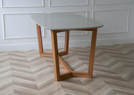 Стол обеденный Cross 2 180*90 см (светло-серый, бук)