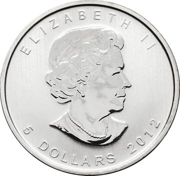 5 долларов 2012 Канада «Кленовый лист»
