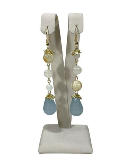 Серьги из оникса и агата