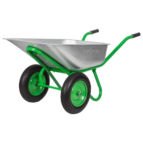 689643 Тачка садово-строительная 2-х колесная, грузоподъемность 230 кг, объем 90л Сибртех