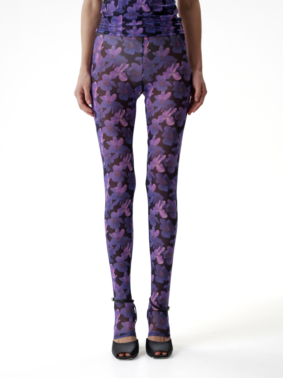 Леггинсы со штрипками из сетки "Violet"