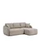 Трехместный диван-кровать Laira с правым шезлонгом из шенилла цвета таупе, 246 см