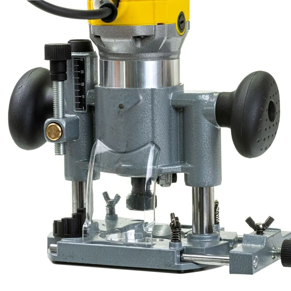 Фрезер кромочный STABILMATIC по дереву с набором баз FRH-880 (2цанги: 6 и 8 мм)