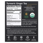 Buddha Teas, Organic Herbal Tea, куркума и имбирь, без кофеина, 18 чайных пакетиков, 36 г (1,27 унции)