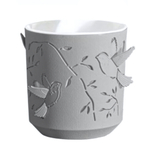 Кашпо "Колибри" (2,5л) Цв. Серый жемчуг/Белый