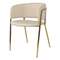 Стул Helning, бежевый велюр, ножки латунь