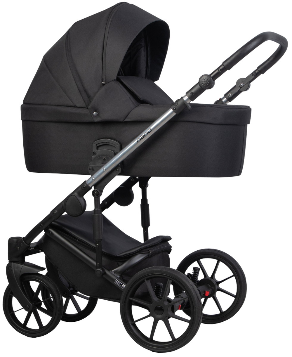 Детская коляска Riko Nano Thermo 3 в 1 с автокреслом Rant Cruise Grey 13 Black (черный)