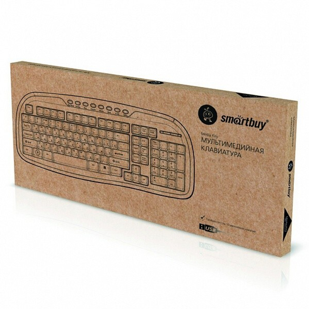 Клавиатура проводная SmartBuy 205 USB мультимедийная (черный) (SBK-205U-K)