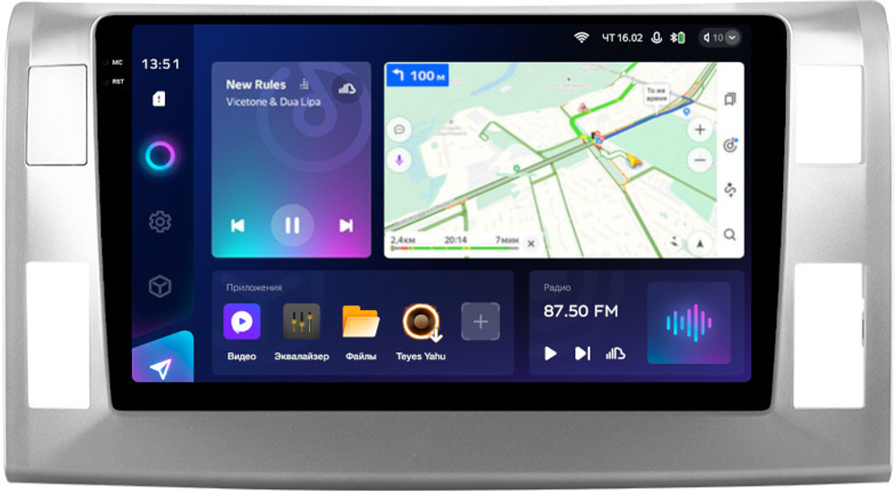 Магнитола для Toyota Estima 3 2006-2016 (без 360, рамка серебро 10 тип 1) - Teyes CC3-2K на Android 10, 2K QLED, ТОП процессор, CarPlay, 4G SIM-слот