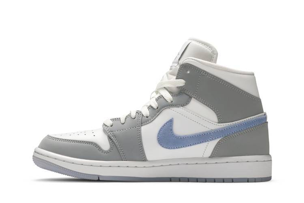 Кроссовки Jordan Air Jordan 1 Mid "Wolf Grey" Dior (Женская размерная сетка)