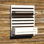 Полка настенная деревянная с металлом Эпларо для цветов, для балкона, для декора, для хранения