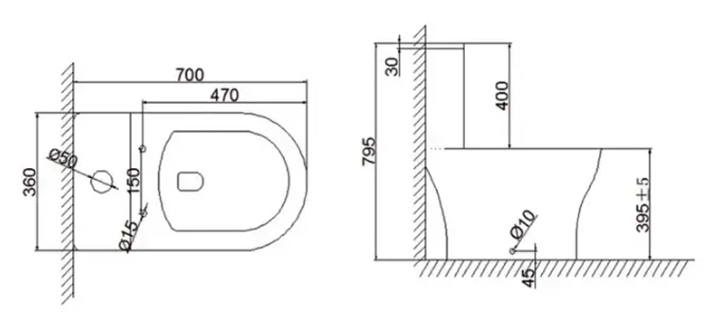 Унитаз-моноблок Royce Elite (RCT-111505WH)