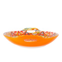 Блюдо с ручками " " (оранжевый) 22.5х20.5х4.5см (min9) (транспортная упаковка)