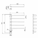 Полотенцесушитель электрический встраиваемый WONZON & WOGHAND HAMBURG WW-AL315-MB черный матовый