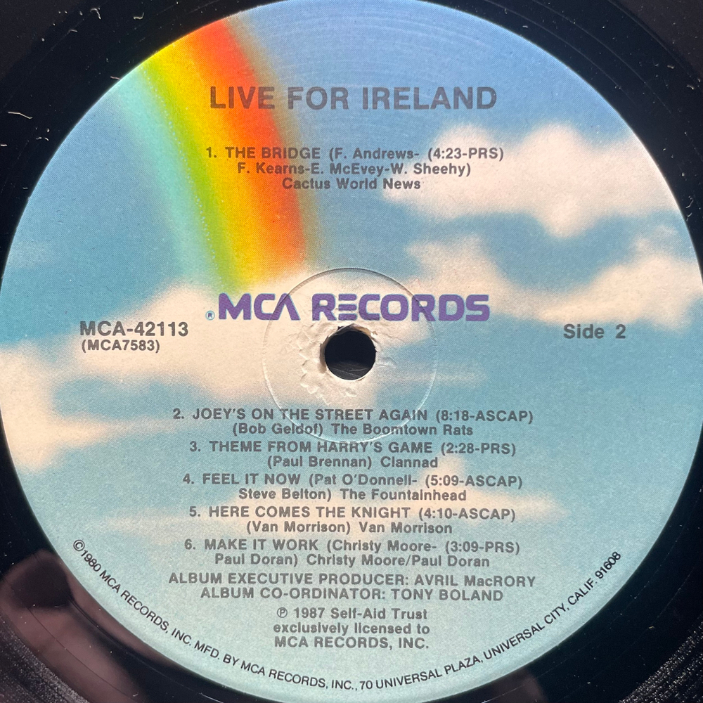 Сборник Live For Ireland (США 1987г.)