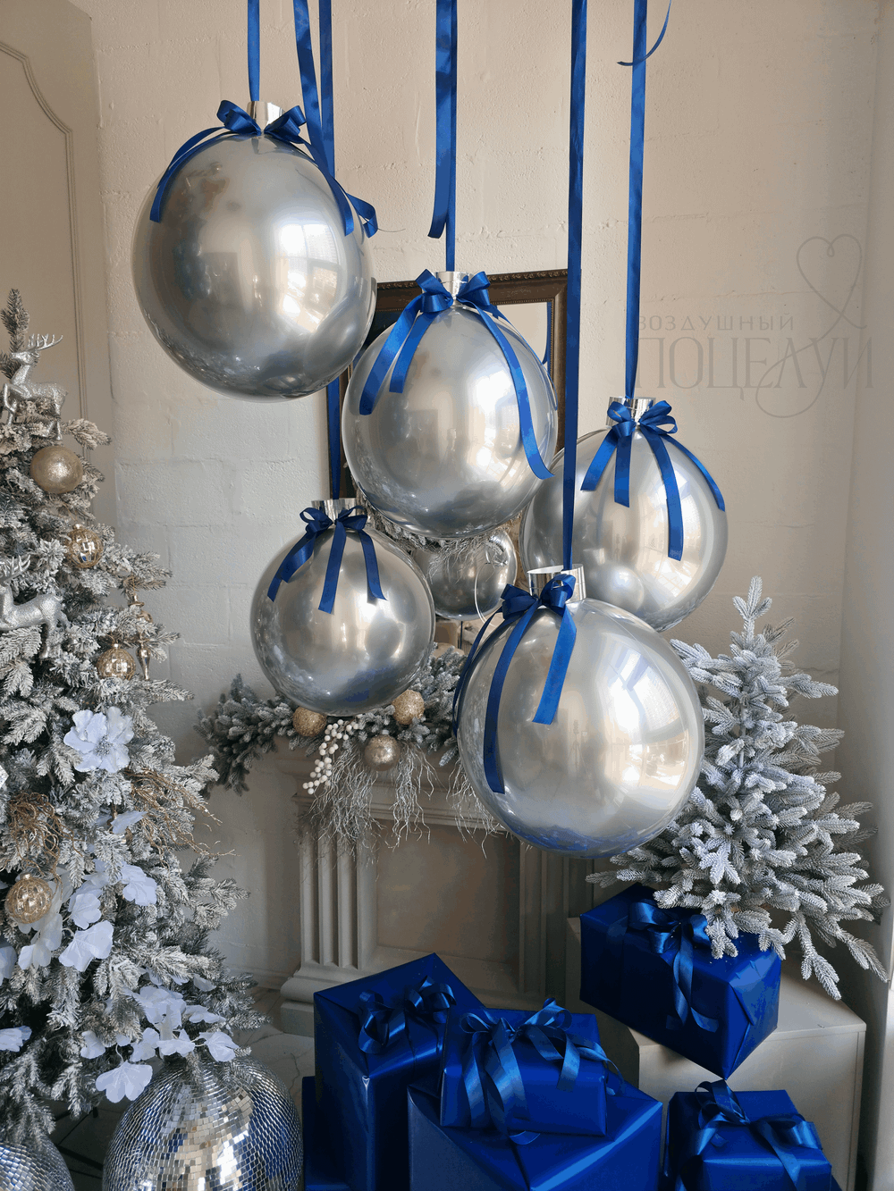 Набор "Ёлочные серебряные шары"