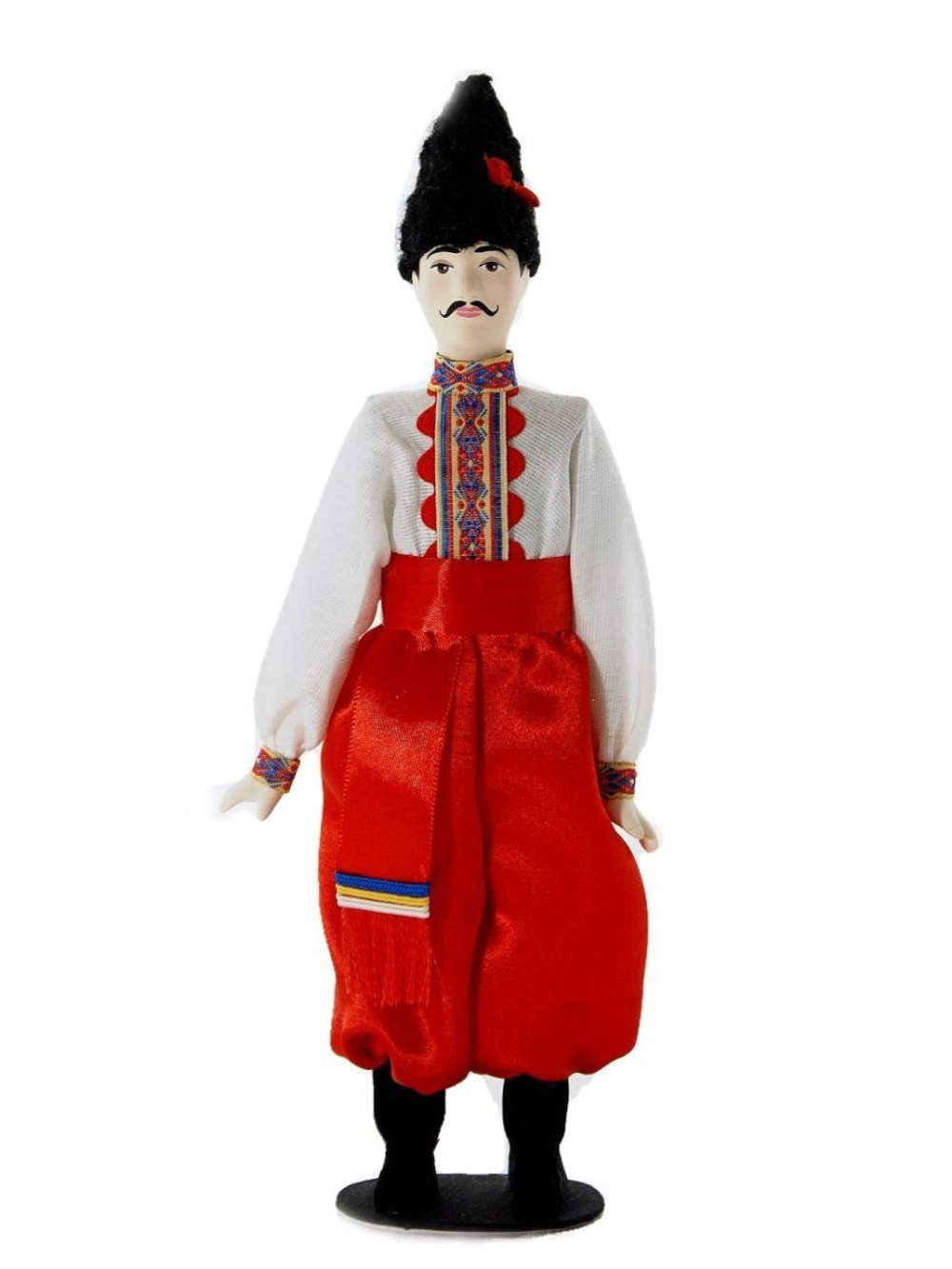 Кукла коллекционная фарфоровая в Украинском мужском костюме К.19-н. 20 в.
