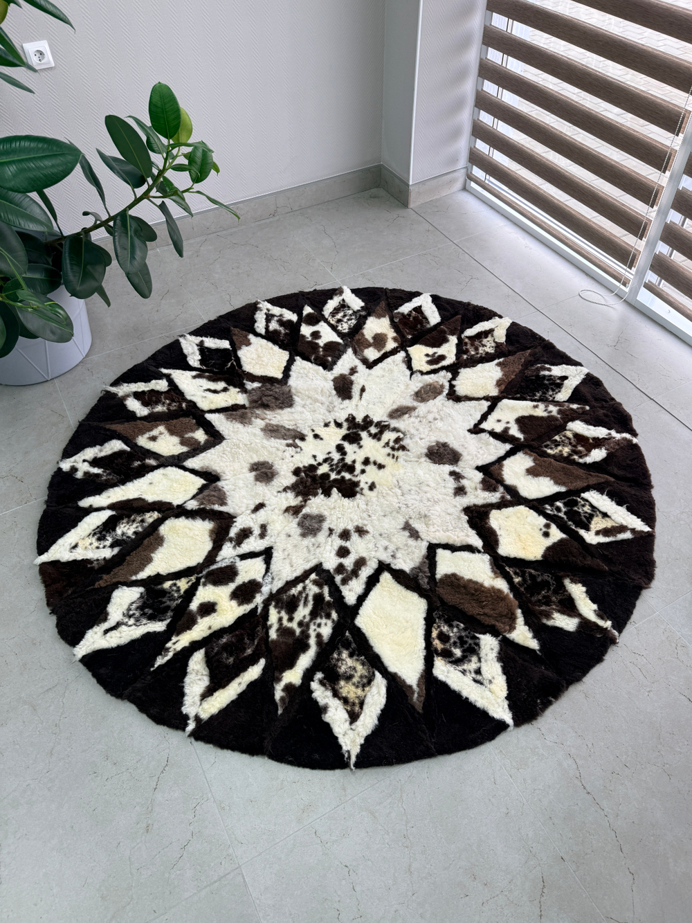 Ковер шкура натуральная овчина меховой