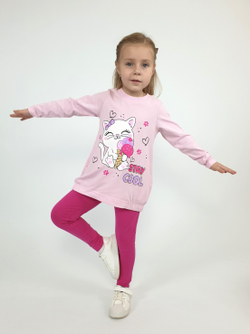 02-125-5 Комплект для девочки (джемпер+ лосины)