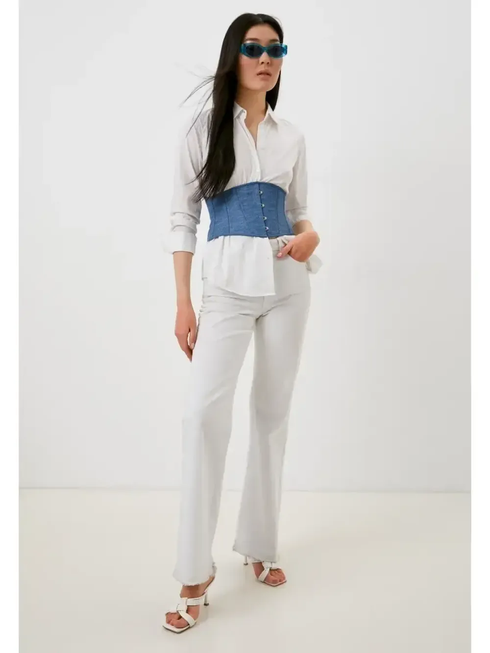 Джинсовый корсет-пояс