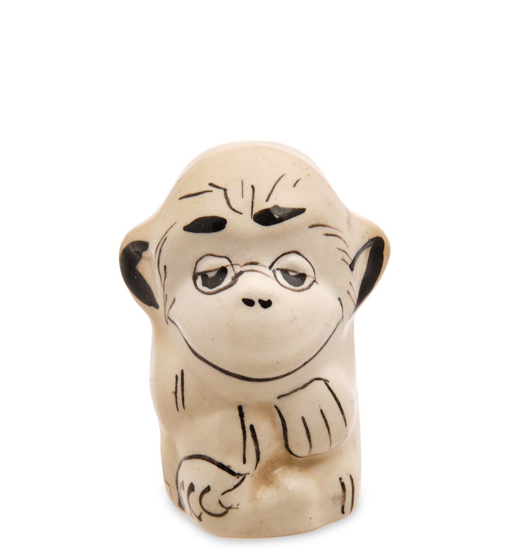 ГЛ- 856 Фигурка «Обезьянка Кеша» (Гжельский фарфор)