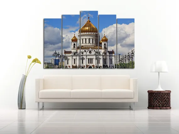 Модульная картина "Храм Христа Спасителя"