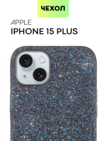 Чехол BROSCORP для Apple iPhone 15 Plus (арт.IP15PLUS-CRYSTAL-BLUE )