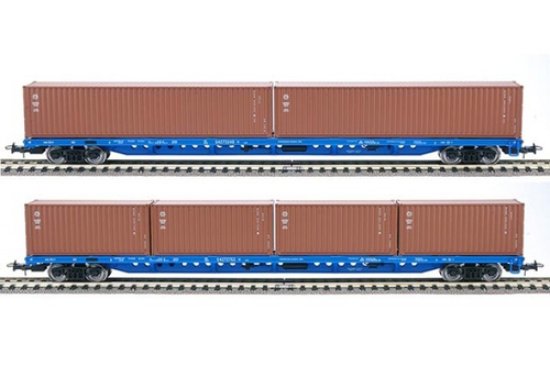 4-хосные платформы с контейнерами РЖД (набор из 2-х шт.)