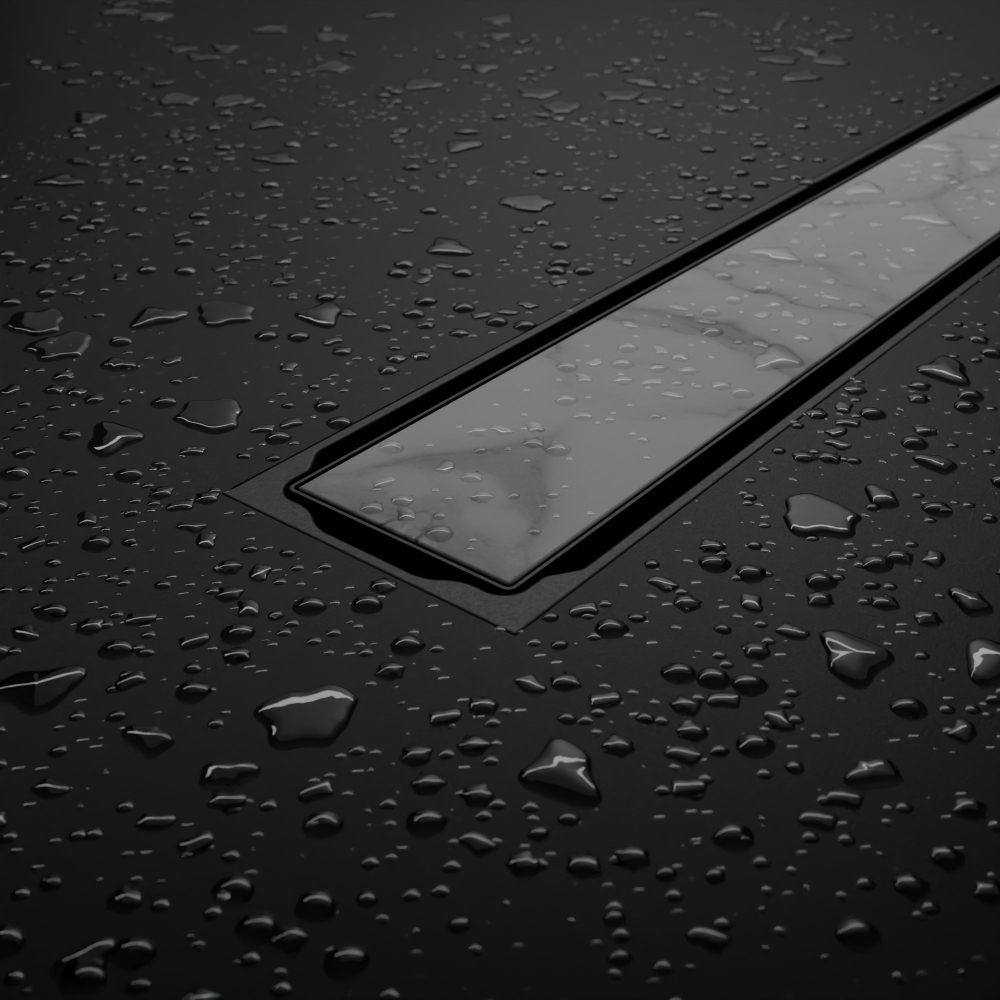 Душевой трап двухсторонний линейный, черный RGW SDR-22B (400)