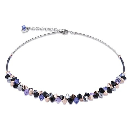 Колье Coeur de Lion 4938/10-0800 цвет фиолетовый, чёрный, серый