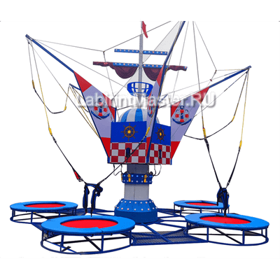 Батут-банджи «Морской Бум!», 4-местный, 5×5×7,5 м